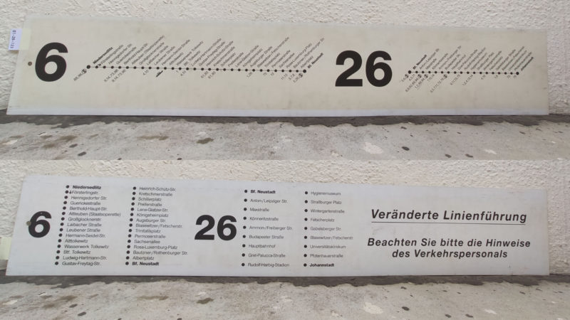 6 Nie­der­sedlitz – Bf. Neustadt 26 Bf. Neustadt – Johann­stadt