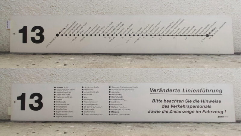 13 Prohlis, (P+R) – Mickten – Mickten, Gleis­schleife