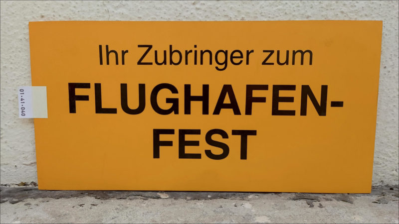 Ihr Zubringer zum FLUGHAFEN- FEST