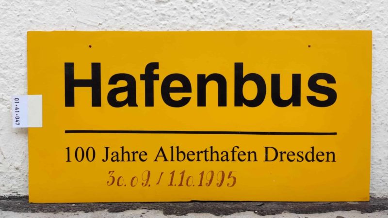 Hafenbus 100 Jahre Albert­hafen Dresden 30.09./1.10.1995