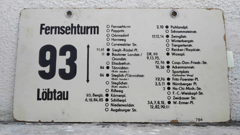93 Fern­seh­turm – Löbtau W.-Ermer-Pl.