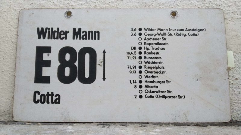 E 80 Wilder Mann – Cotta (Grill­par­zerstr.)