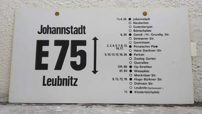 E75 Johann­stadt – Leubnitz