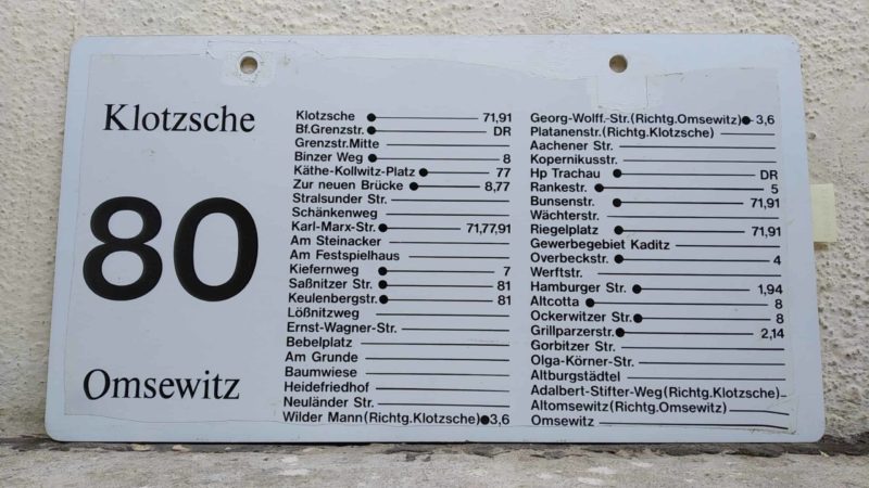 80 Klotzsche – Omsewitz