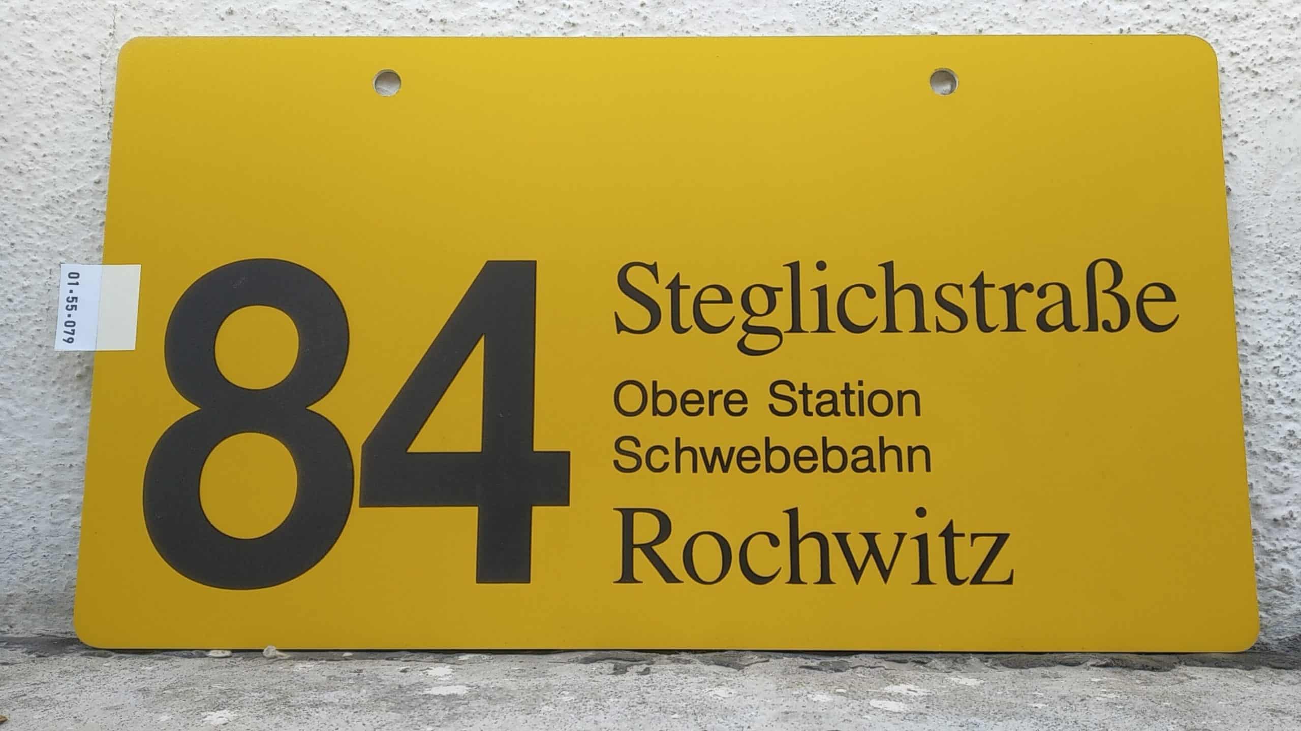 Ein seltenes Bus-Linienschild aus Dresden der Linie 84 von Steglichstraße nach Rochwitz #1