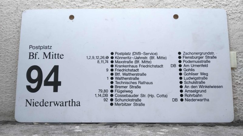 94 Bf. Mitte – Nie­der­wartha