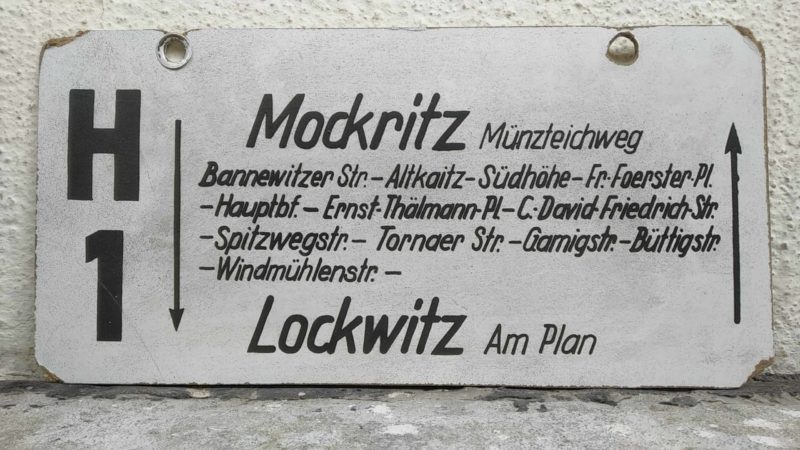 H 1 Mockritz Münz­teichweg – Lockwitz Am Plan