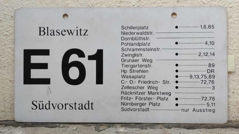 E 61 Blasewitz – Süd­vor­stadt