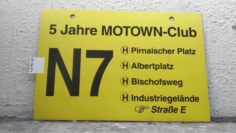 5 Jahre MOTOWN-Club N7 Pirnai­scher Platz – Indu­strie­ge­lände [Zei­ge­finger] Straße E