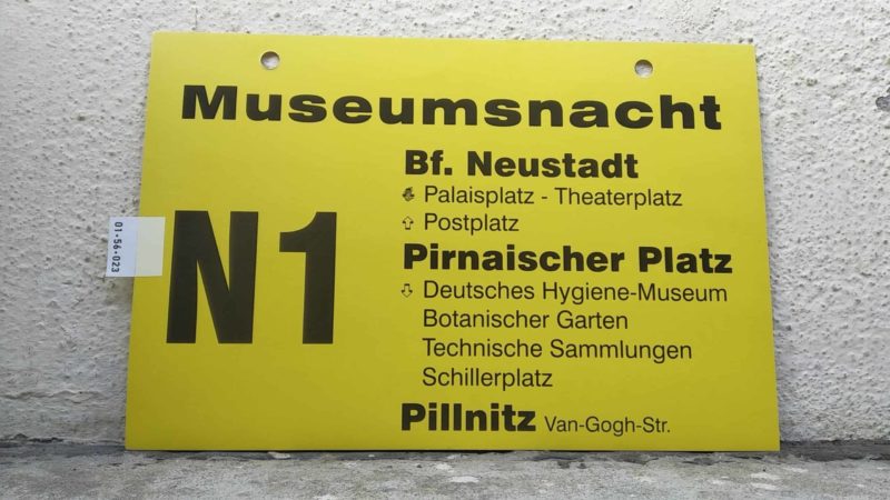 Muse­ums­nacht N1 Bf. Neustadt – Pillnitz Van-Gogh-Str.