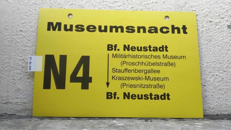 Muse­ums­nacht N4 Bf. Neustadt – Bf. Neustadt