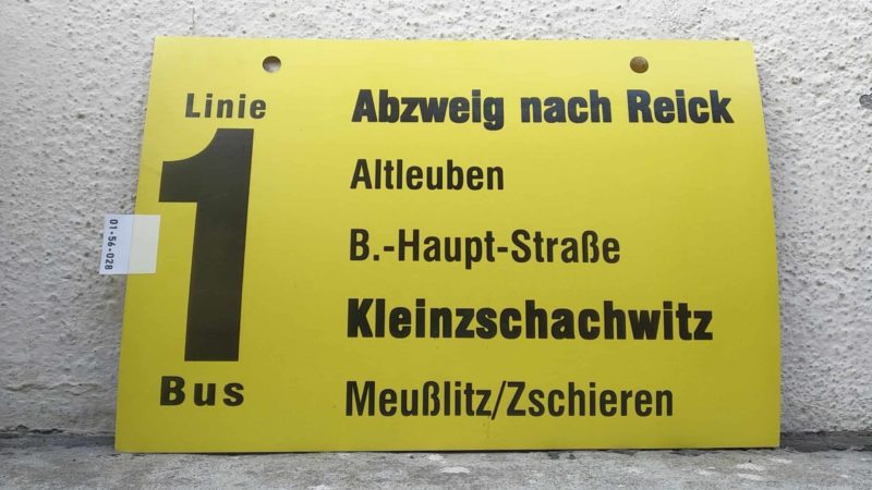 Linie 1 Bus Abzweig nach Reick – Klein­zschach­witz