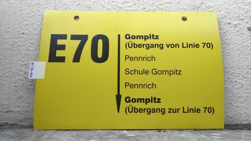 E70 Gompitz (Übergang von Linie 70) – Gompitz (Übergang zur Linie 70)