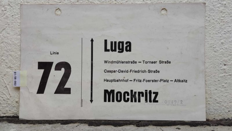 Linie 72  Luga – Mockritz
