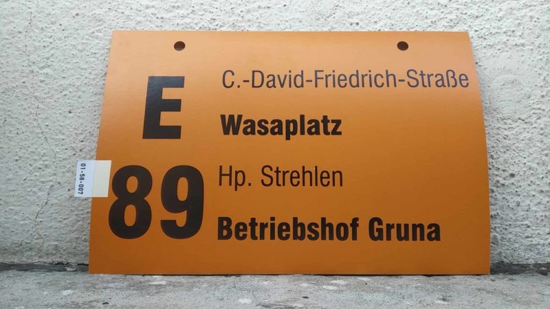 E 89 Wasaplatz – Betriebshof Gruna