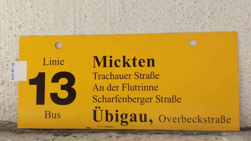 Linie 13 Bus Mickten – Übigau, Over­beck­straße
