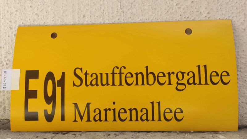 E 91 Stauf­fen­berg­allee – Mari­en­allee