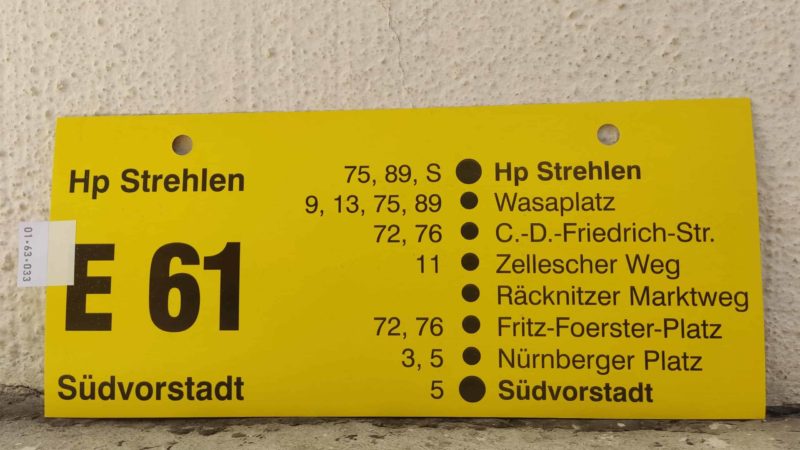 E 61 Hp Strehlen – Süd­vor­stadt