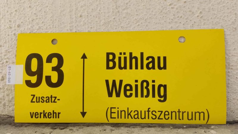 93 Zusatz- verkehr Bühlau – Weißig (Ein­kaufs­zen­trum)
