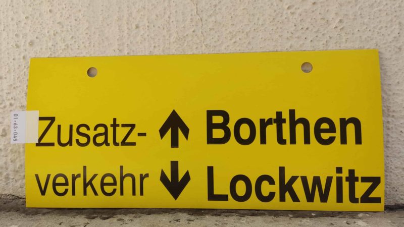 Zusatz- verkehr Borthen – Lockwitz