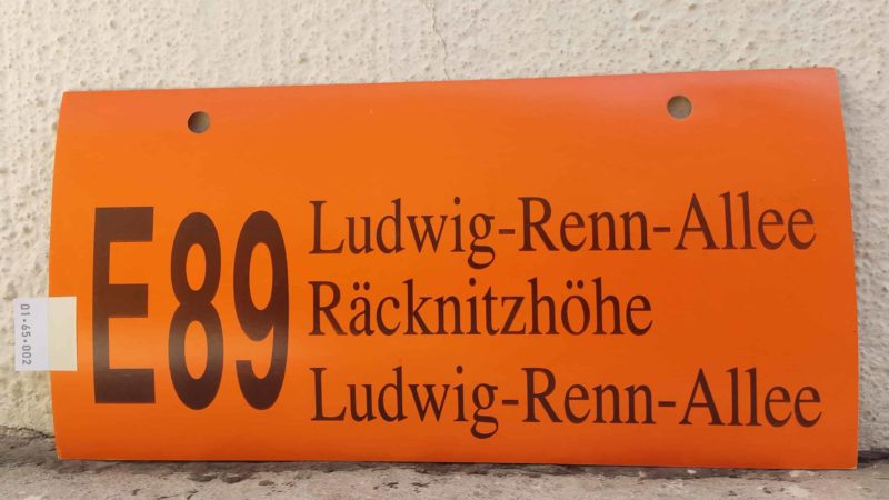 E89 Ludwig-Renn-Allee – Ludwig-Renn-Allee