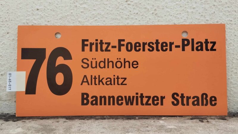 76 Fritz-Foerster-Platz – Ban­ne­witzer Straße