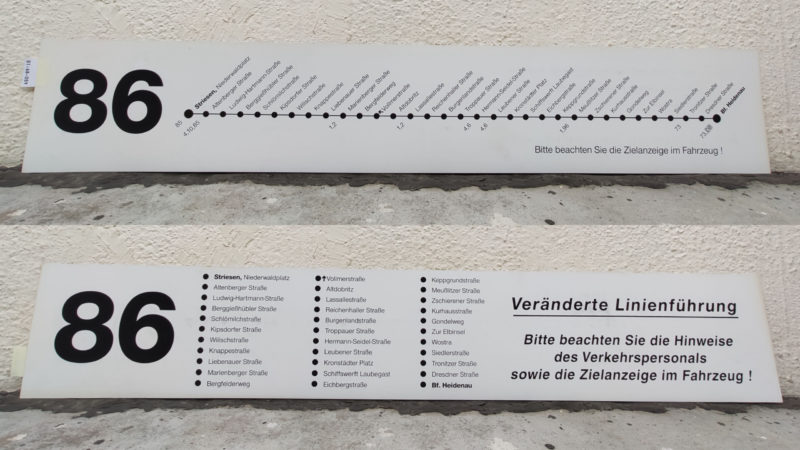 86 Striesen, Nie­der­wald­platz – Bf. Heidenau