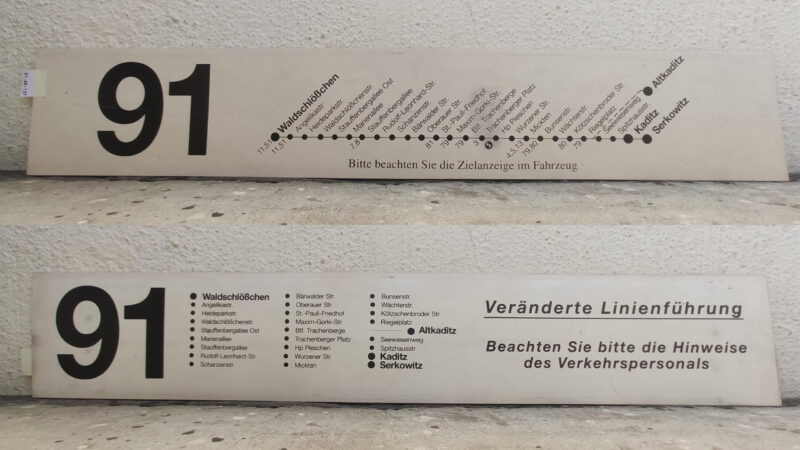 91 Wald­schlöß­chen – Altkaditz [bzw.] Kaditz – Serkowitz