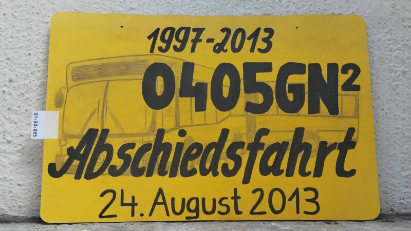 1997–2013 O405GN2 Abschieds­fahrt 24. August 2013