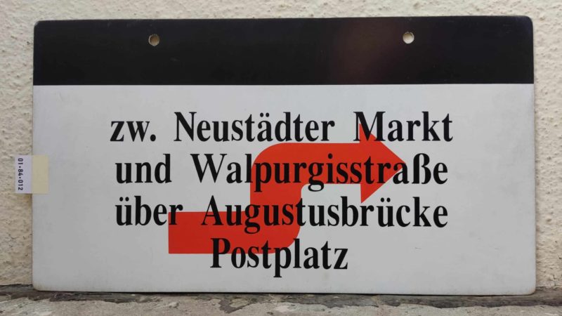 zw. Neu­städter Markt und Wal­pur­gis­straße über Augu­stus­brücke Postplatz