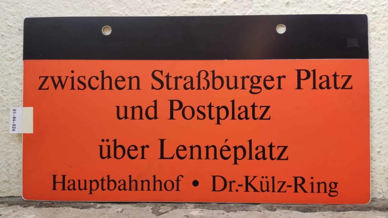 zwischen Straß­burger Platz und Postplatz über Len­né­platz Haupt­bahnhof • Dr.-Külz-Ring
