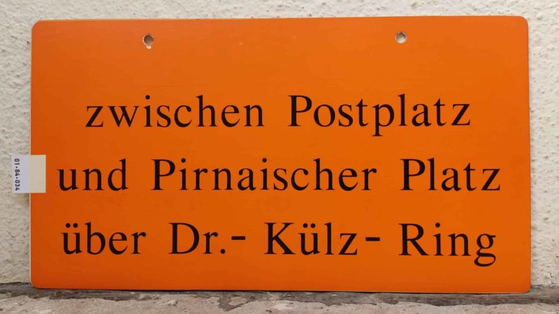 zwischen Postplatz und Pirnai­scher Platz über Dr.- Külz- Ring