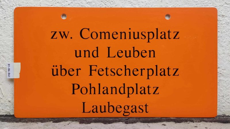 zw. Come­ni­us­platz und Leuben über Fet­scher­platz Poh­l­and­platz Laubegast