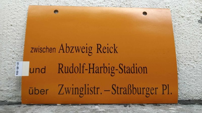 zwischen Abzweig Reick und Rudolf-Harbig-Stadion über Zwinglistr.-Straßburger Pl.
