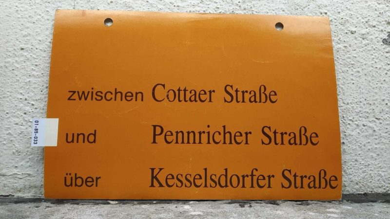 zwischen Cottaer Straße und Penn­ri­cher Straße über Kes­sels­dorfer Straße