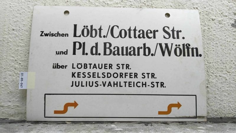 Zwischen Löbt./Cottaer Str. und Pl. d. Bauarb./Wölfn. über LÖBTAUER STR. KESSELSDORFER STR. JULIUS-VAHLTEICH-STR.