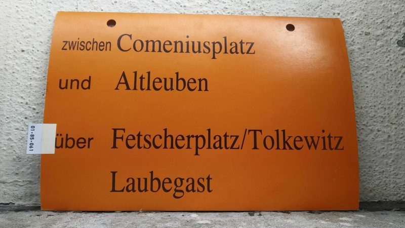 zwischen Come­ni­us­platz und Altleuben über Fetscherplatz/​Tolkewitz Laubegast