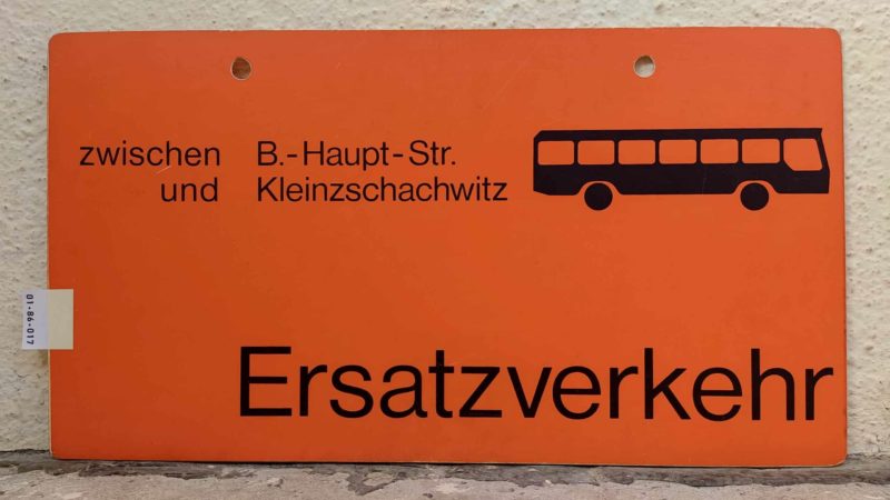 zwischen B.-Haupt-Str. und Klein­zschach­witz [Bus neu] Ersatz­ver­kehr
