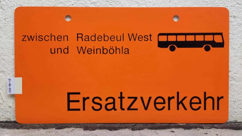zwischen Radebeul West und Weinböhla [Bus neu] Ersatz­ver­kehr