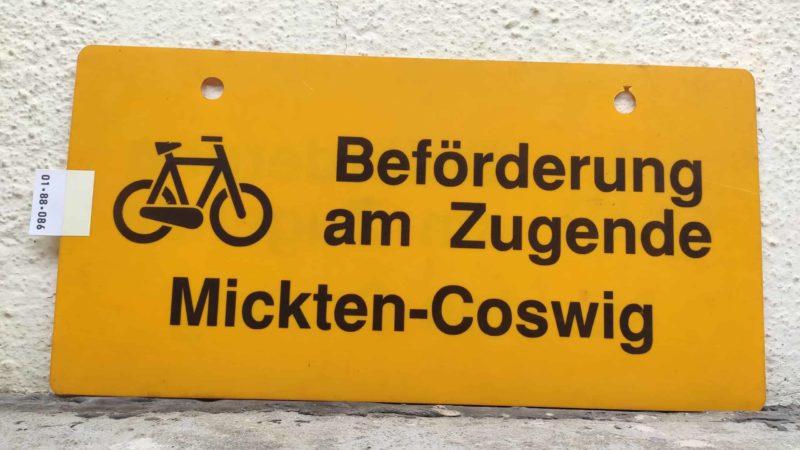 [Fahrrad] Beför­de­rung am Zugende Mickten-Coswig