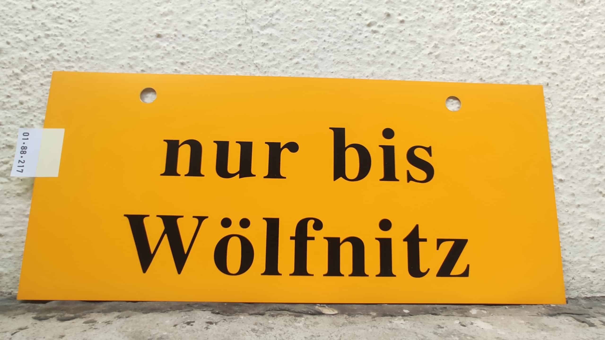 nur bis Wölfnitz