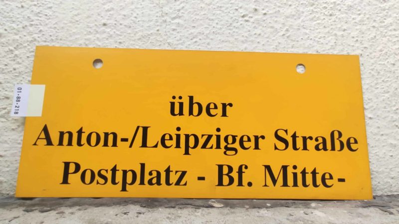 über Anton-/Leip­ziger Straße Postplatz – Bf. Mitte-