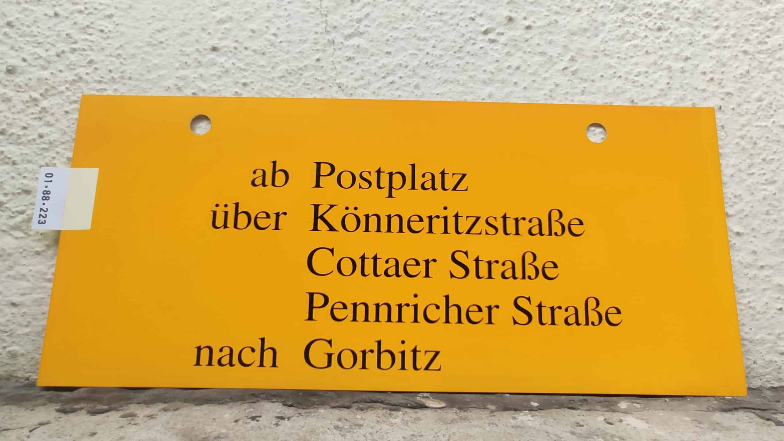 ab Postplatz nach Gorbitz