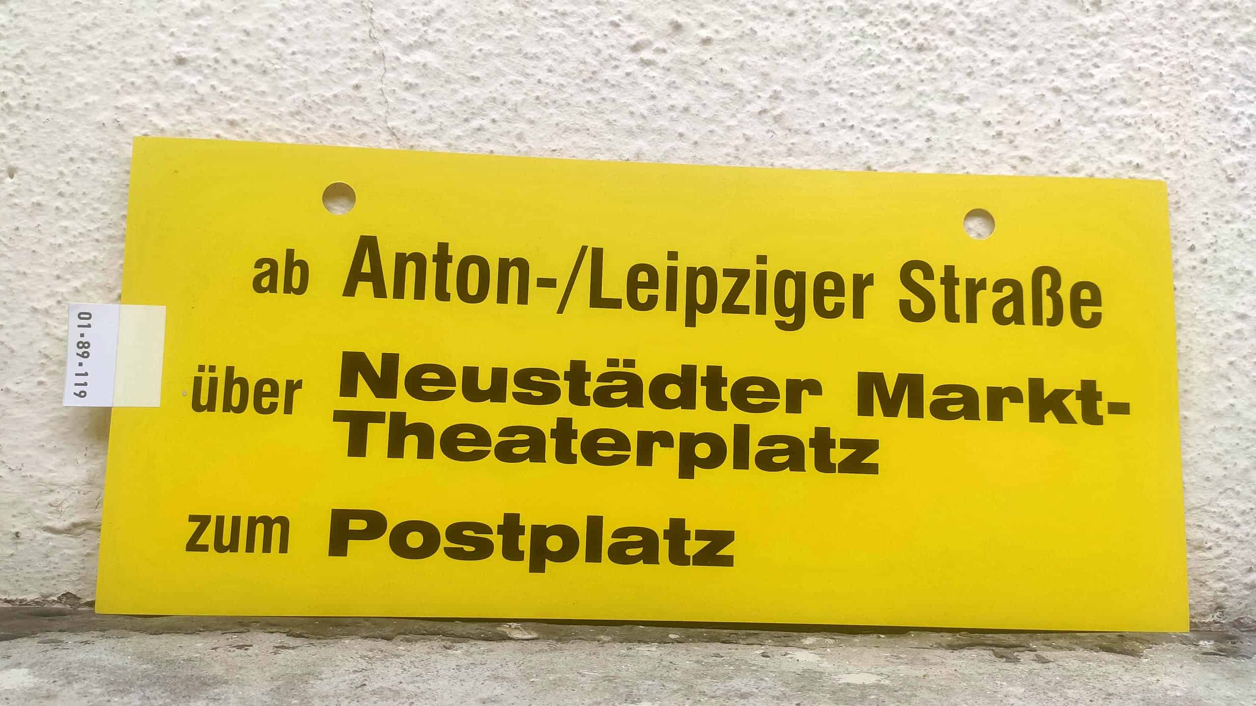 ab Anton-/Leipziger Straße über Neustädter Markt- Theaterplatz zum Postplatz