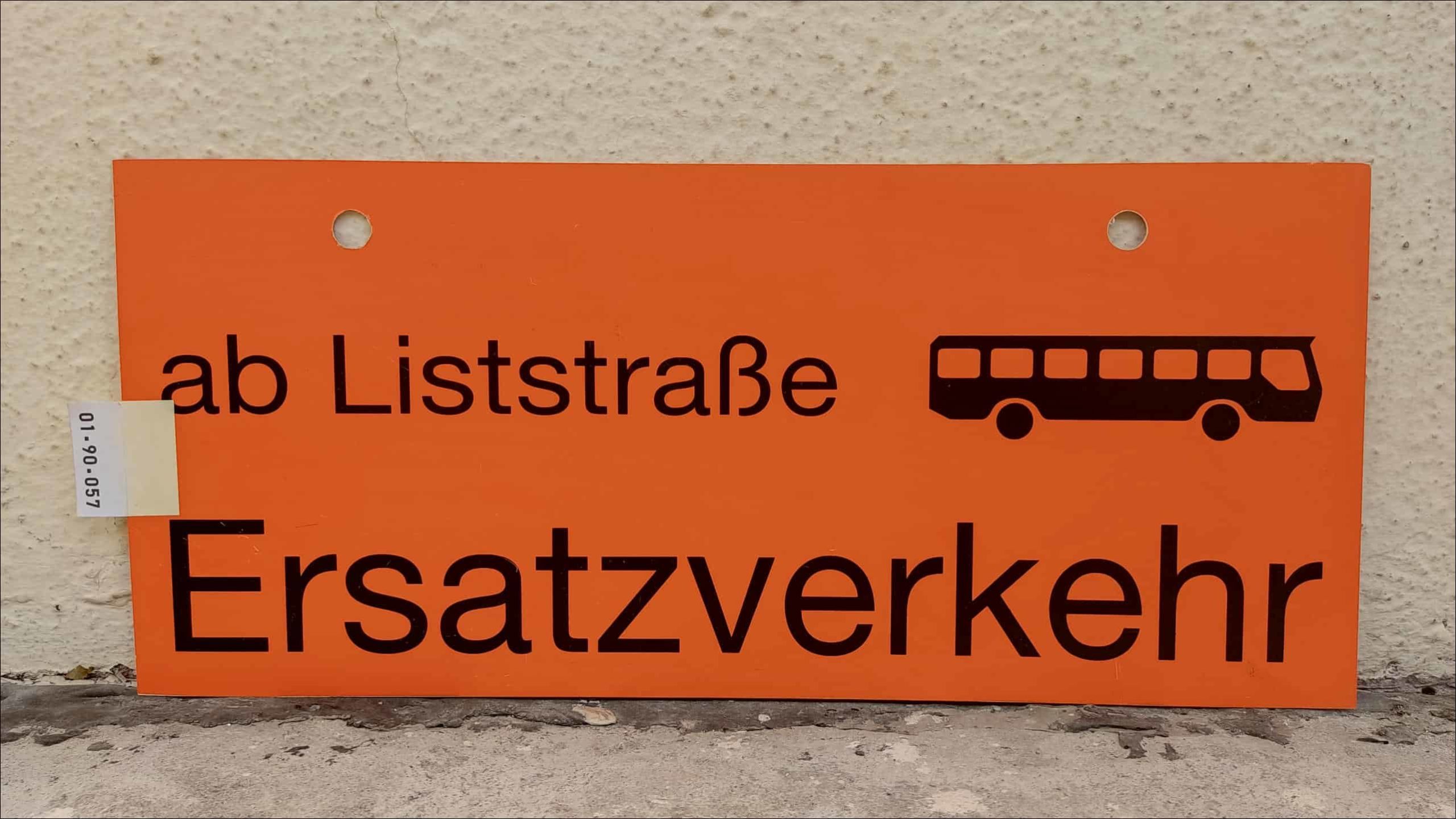 ab Liststraße  [Bus neu] Ersatzverkehr