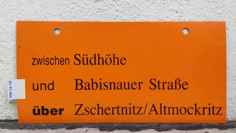 zwischen Südhöhe und Babis­nauer Straße über Zschertnitz/​Altmockritz