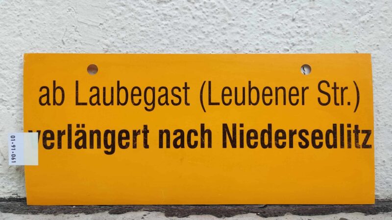 ab Laubegast (Leubener Str.) ver­län­gert nach Nie­der­sedlitz