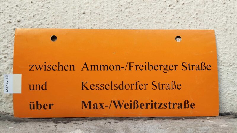 zwischen Ammon-/Freiberger Straße und Kesselsdorfer Straße über Max-/Weißeritzstraße zwischen Ammon-/Freiberger Straße und Kesselsdorfer Straße über Max-/Weißeritzstraße