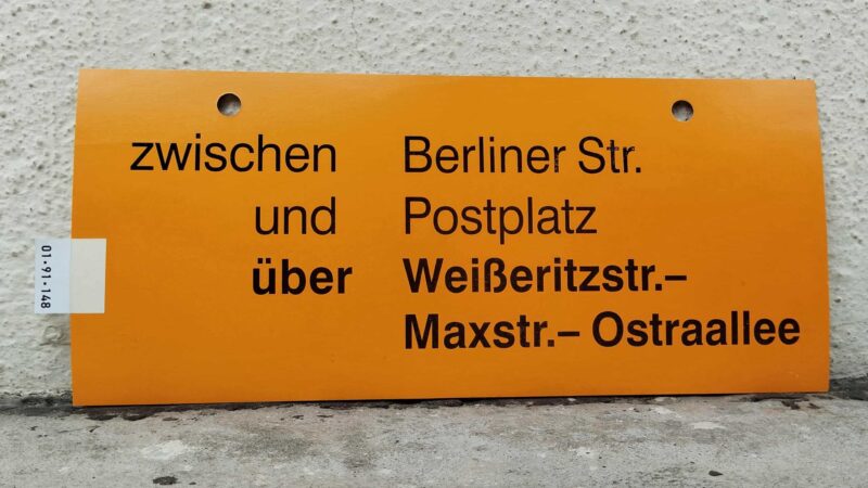 zwischen Berliner Str. und Postplatz über Wei­ße­ritzstr.- Maxstr.- Ost­r­a­allee