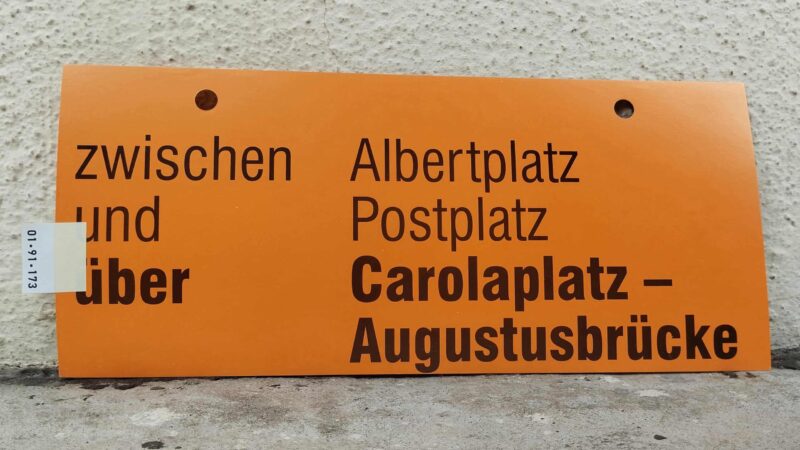 zwischen Albert­platz und Postplatz über Caro­la­platz – Augu­stus­brücke